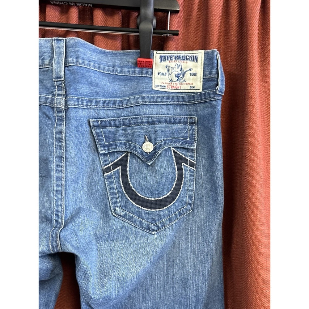 True Religion Size 46 Blue Denim Straight Jeans Pants Style MDE-859HP0